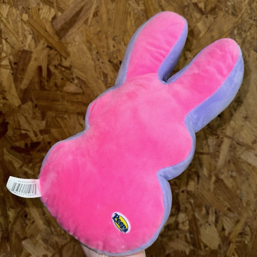 Peeps Candy Easter Bunny Rabbit Plush Figure 12" Stuffed Animal Toy Pink/Purple - Picture 3 of 4